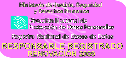 Base de datos registrada en la Dirección Nacional de Protección de Datos Personales